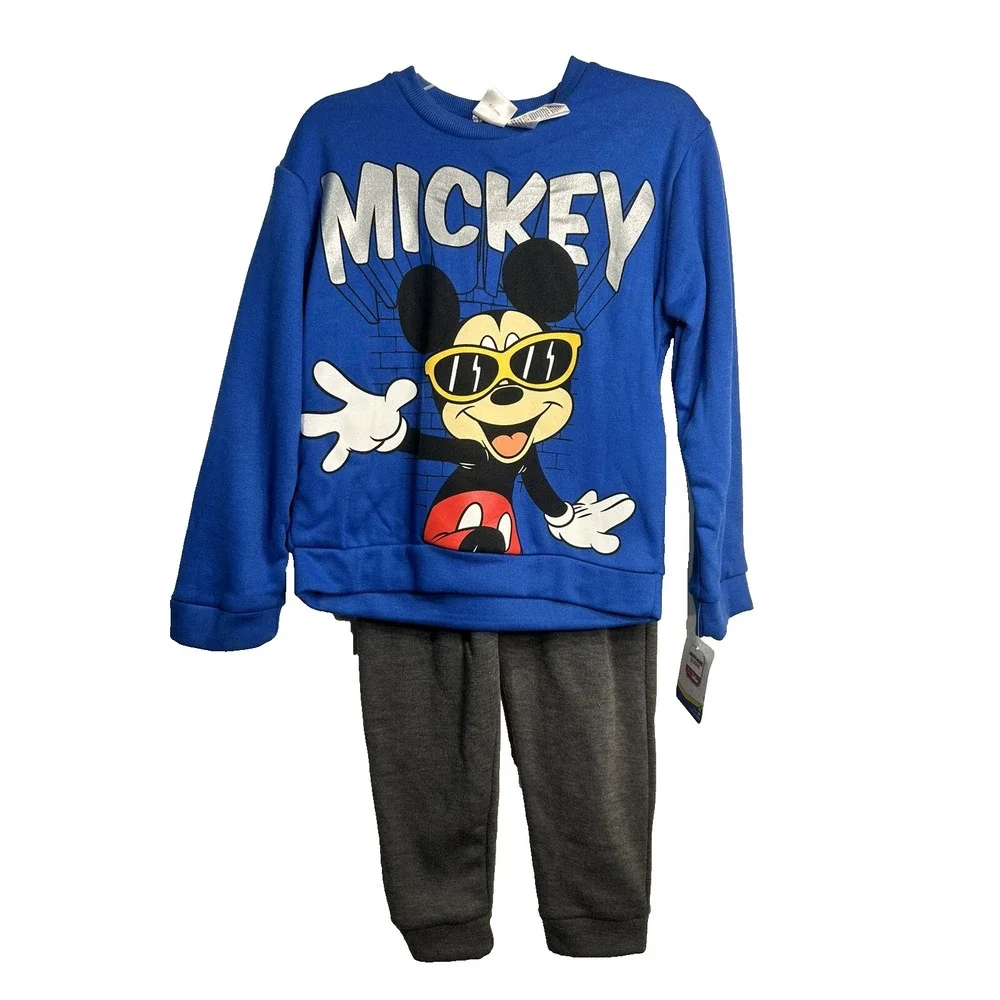 disney boys mickey mouse sweatshirt‎ sweatpants outfit size 7